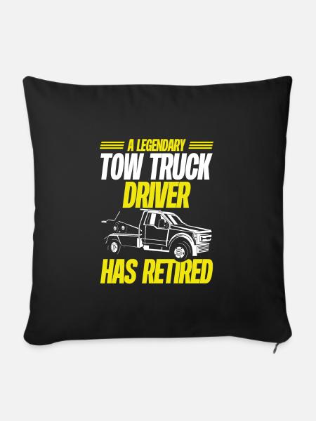 Ein Legendärer Abschleppwagenfahrer - Sofakissen mit Füllung 45 x 45 cm - Schwarz