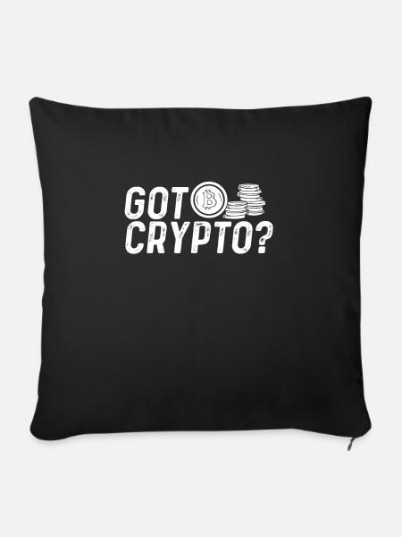 Habt ihr Bitcoin Oder Krypto - Sofakissen mit Füllung 45 x 45 cm - Schwarz