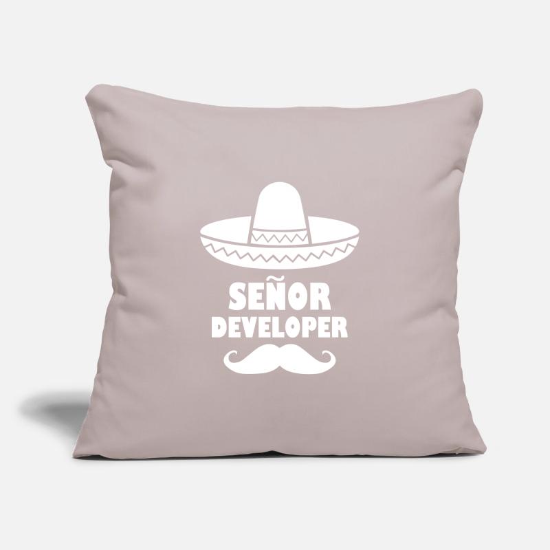Señor developer Programming Informatique Cadeau Coussin et housse de 45 x 45 cm