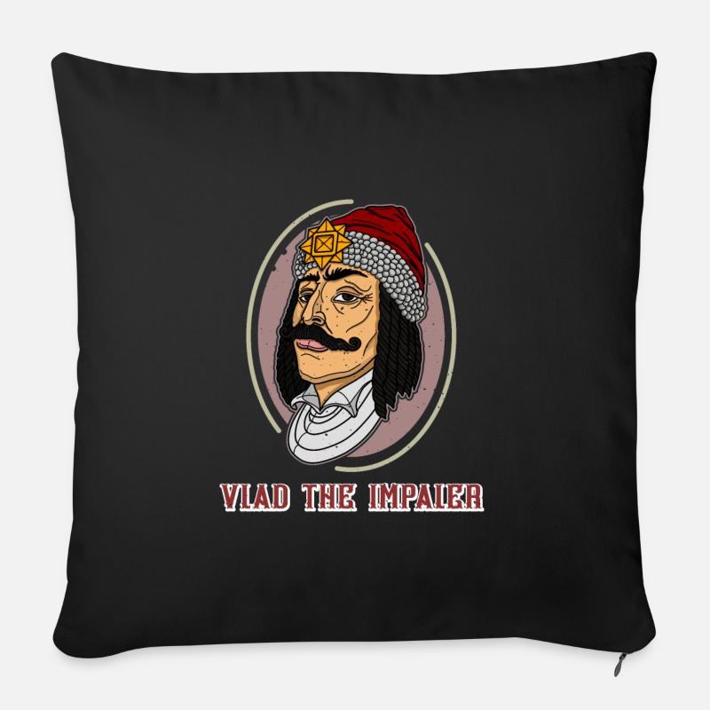 Transsilvanien Vlad Tepes Rumänien Impaler - Sofakissen mit Füllung 45 x 45 cm - Schwarz