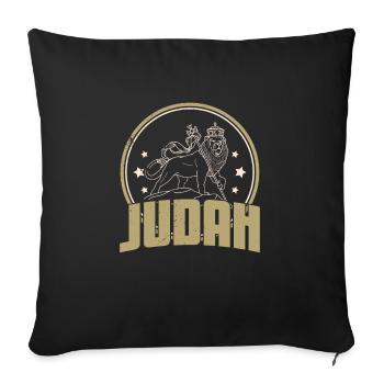 Löwe Juda Judah Reggae Afrika Kultur Geschichte - Sofakissen mit Füllung 45 x 45 cm - Schwarz - Vorne