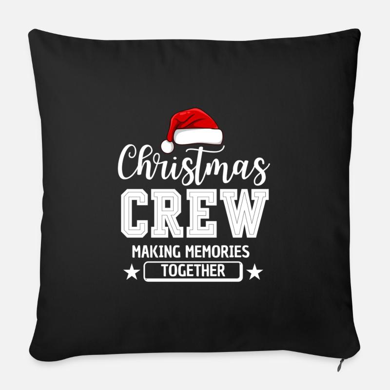 WEIHNACHTS-CREW - Sofakissen mit Füllung 45 x 45 cm - Schwarz