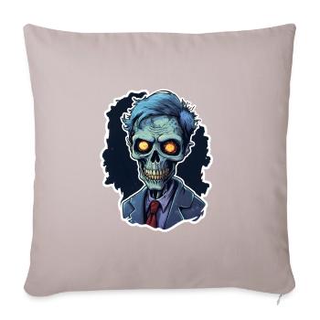Zombie d’Halloween - Coussin et housse de 45 x 45 cm - taupe clair - Devant