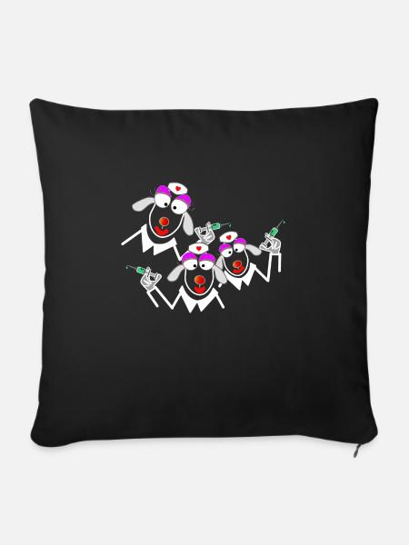 Krankenschwestern Stationsteam - Sofakissen mit Füllung 45 x 45 cm - Schwarz