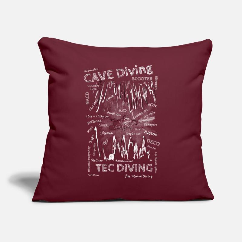 TEC Diving, Cave Diving Terms Chalk Sofa pillow with filling 45cm x 45cm