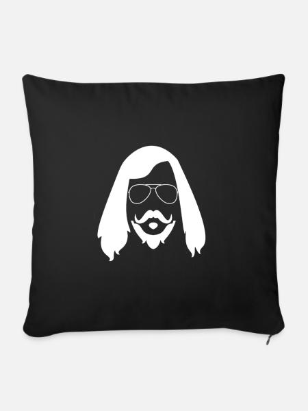Hippie-Stil - Sofakissen mit Füllung 45 x 45 cm - Schwarz