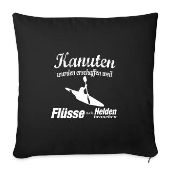 Kanuten die Helden der Flüsse - Sofakissen mit Füllung 45 x 45 cm - Schwarz - Vorne