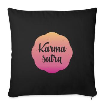 Karma Sutra - Gymnastik und Stretching - Sofakissen mit Füllung 45 x 45 cm - Schwarz - Vorne