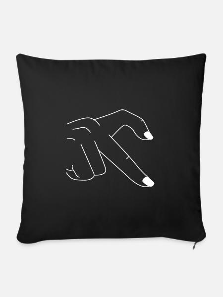 Hand - Sofakissen mit Füllung 45 x 45 cm - Schwarz