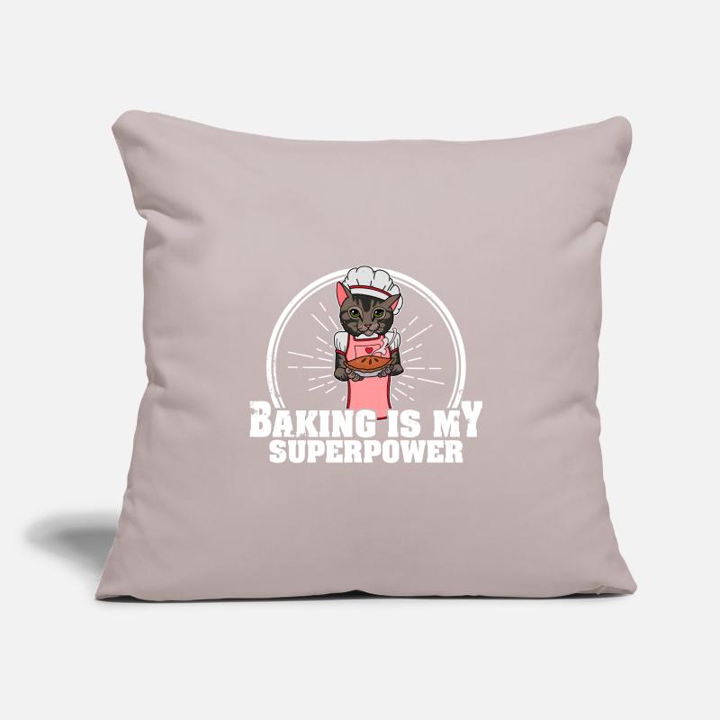 Cat Baker Hobby Baker Pastry Biscuits Sofa pillow with filling 45cm x 45cm