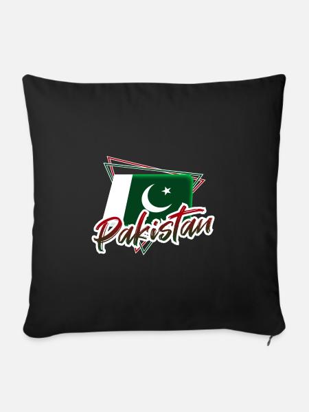 Pakistan - Sofakissen mit Füllung 45 x 45 cm - Schwarz