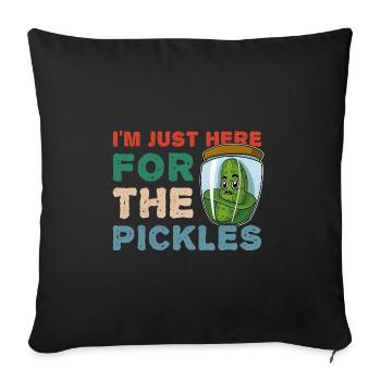 Cornichons Fruit Marinage Concombres Jardin fruitier - Coussin et housse de 45 x 45 cm - noir - Devant
