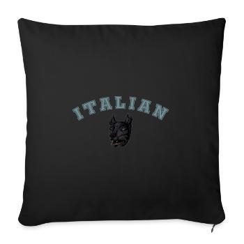Italie, Histoire, Antique, Loup, Rome, Italien - Coussin et housse de 45 x 45 cm - noir - Devant