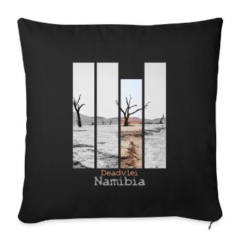 Deadvlei Namibia - Sofa pillow with filling 45cm x 45cm - black - Front