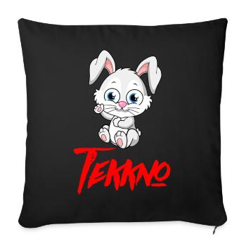 TEKKNO HARDTEKK TEKK TEKKE Süßer hase - Sofakissen mit Füllung 45 x 45 cm - Schwarz - Vorne