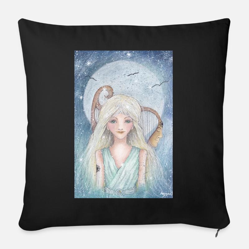 Affiche de rêve de Mirya - Coussin et housse de 45 x 45 cm - noir