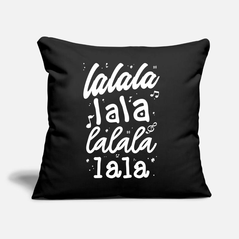 LaLa La Pattern Musical Script Tee Coussin et housse de 45 x 45 cm