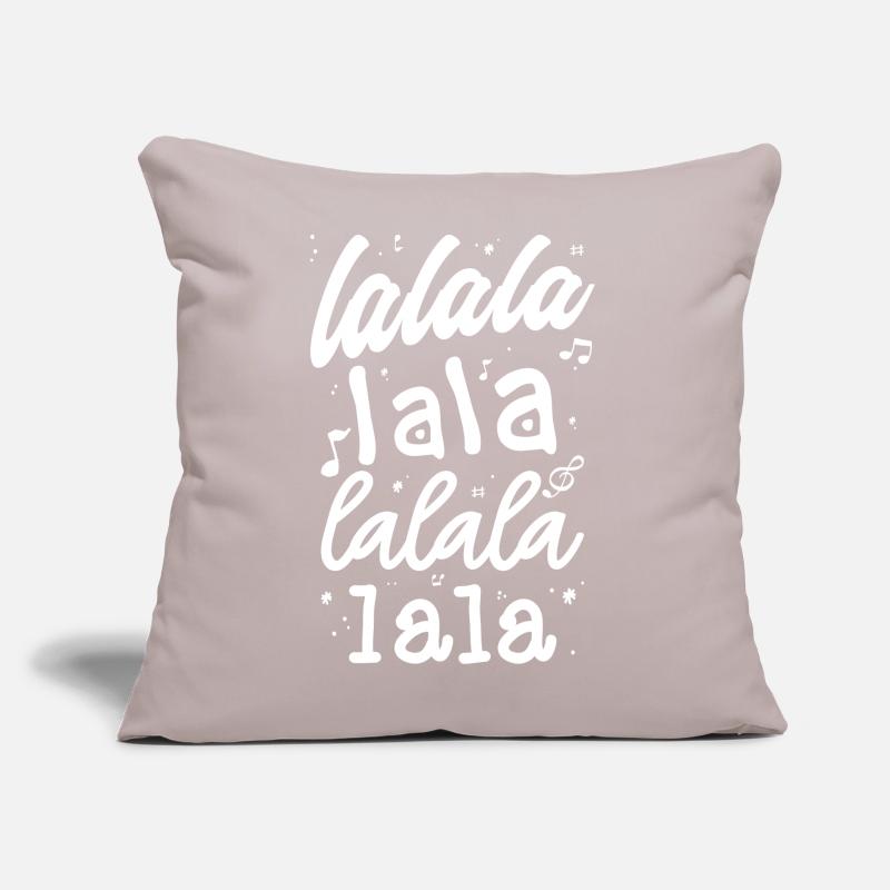 LaLa La Pattern Musical Script Tee Coussin et housse de 45 x 45 cm