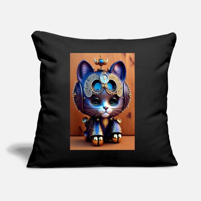 Mignon Clockwork Baby Cat Android Coussin et housse de 45 x 45 cm