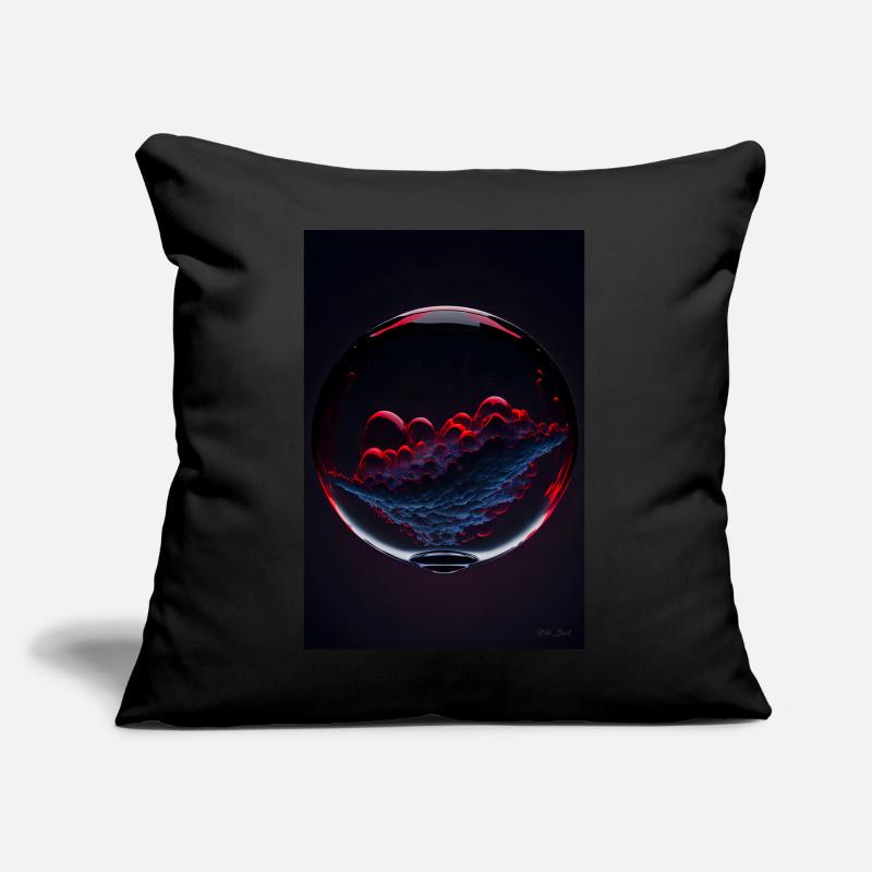 Clouds in a bubble red 1 Sofa pillow with filling 45cm x 45cm