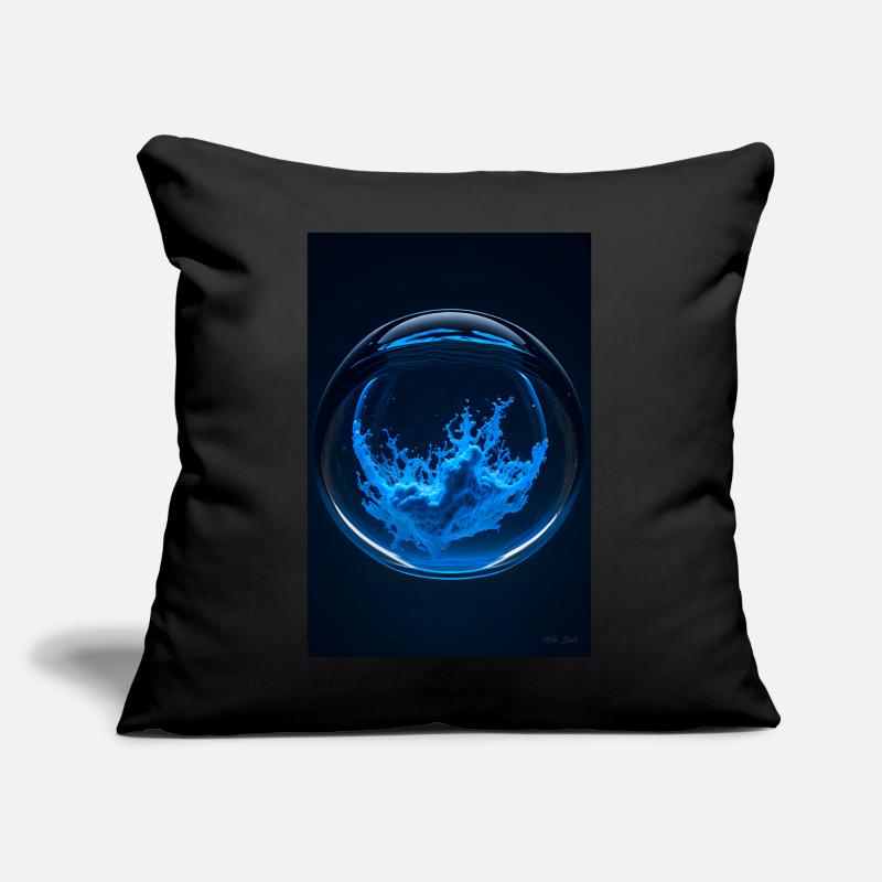Clouds in a bubble blue 3 Sofa pillow with filling 45cm x 45cm