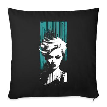 Vamp - Sofa pillow with filling 45cm x 45cm - black - Front