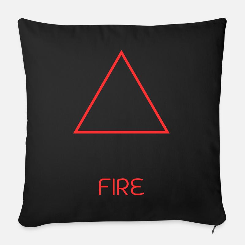 Feuer-Element - Sofakissen mit Füllung 45 x 45 cm - Schwarz