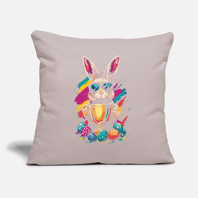 Easter Bunny Easter Eggs Egg Hunt Winner Cup Sofa pillow with filling 45cm x 45cm