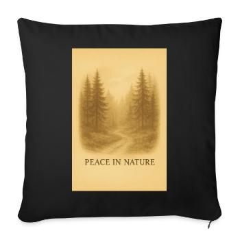 Calmness in the Forest Path - Sofa pillow with filling 45cm x 45cm - black - Front