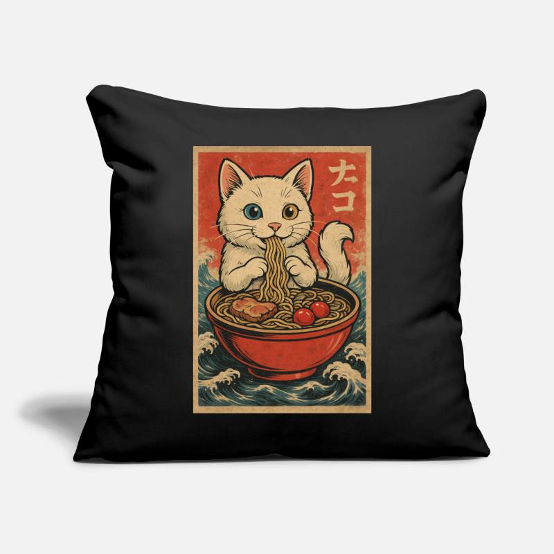 Cat Frames Ukiyo-E Retro Sofa pillow with filling 45cm x 45cm