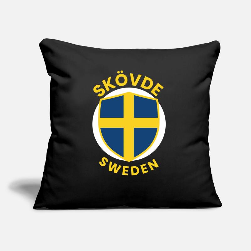 Skövde Shield Sweden emblem Sofa pillow with filling 45cm x 45cm