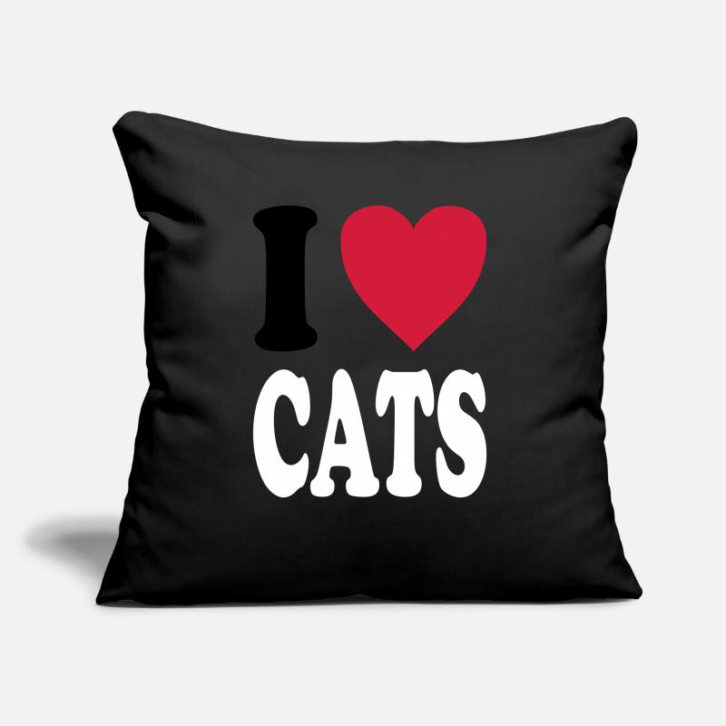 J'adore CATS Coussin et housse de 45 x 45 cm