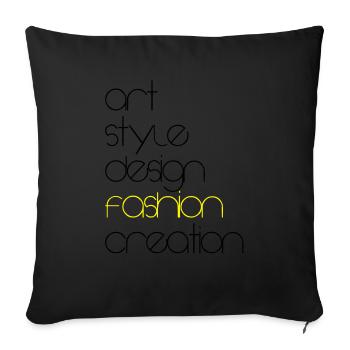Fashion - Sofa pillow with filling 45cm x 45cm - black - Front