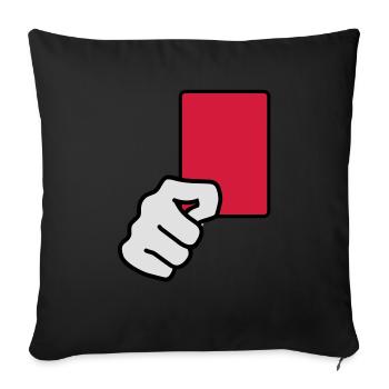 rote_karte__f3 - Coussin et housse de 45 x 45 cm - noir - Devant