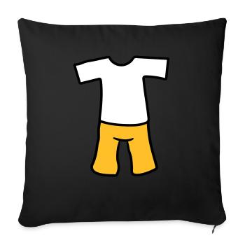 t shirt top clothing trousers donning shorts short - Sofa pillow with filling 45cm x 45cm - black - Front