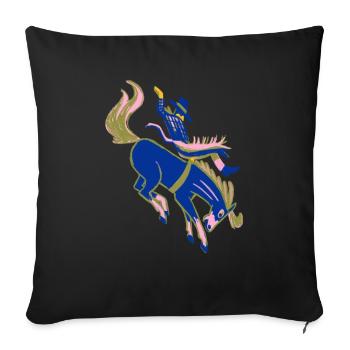 Rodeo - Coussin et housse de 45 x 45 cm - noir - Devant
