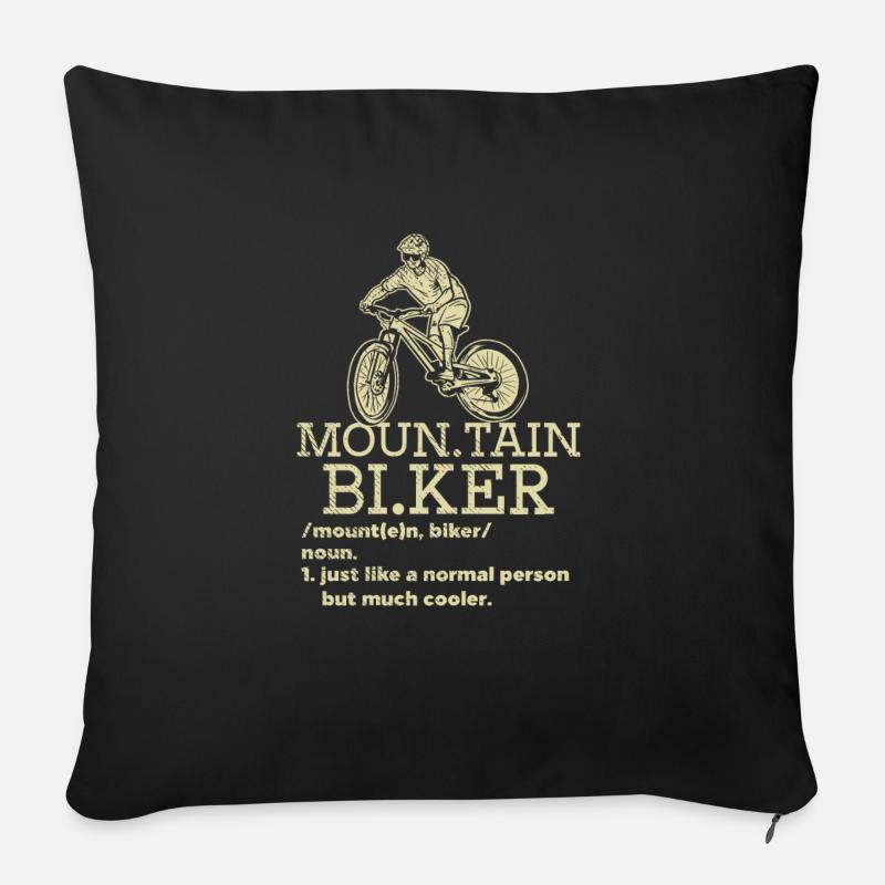 Trailfahrer - Sofakissen mit Füllung 45 x 45 cm - Schwarz