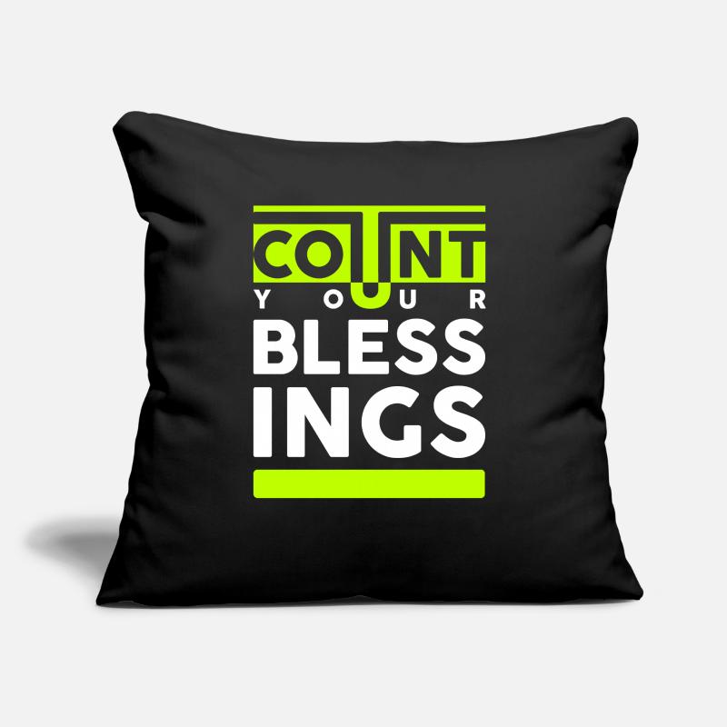 Comptez vos bénédictions. Comptez vos bénédictions Coussin et housse de 45 x 45 cm