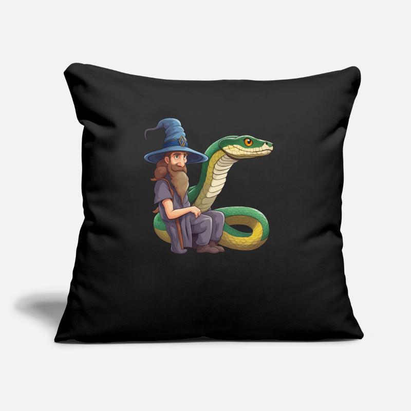 Wizard Snake Anaconda snake Snake Boa Python Sofa pillow with filling 45cm x 45cm