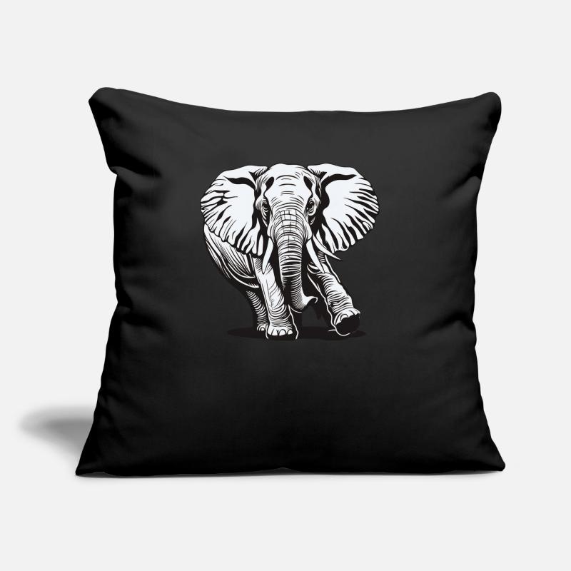 Elefant Elephant Tier Zoo Afrika Safari Savanne Sofakissen mit Füllung 45 x 45 cm
