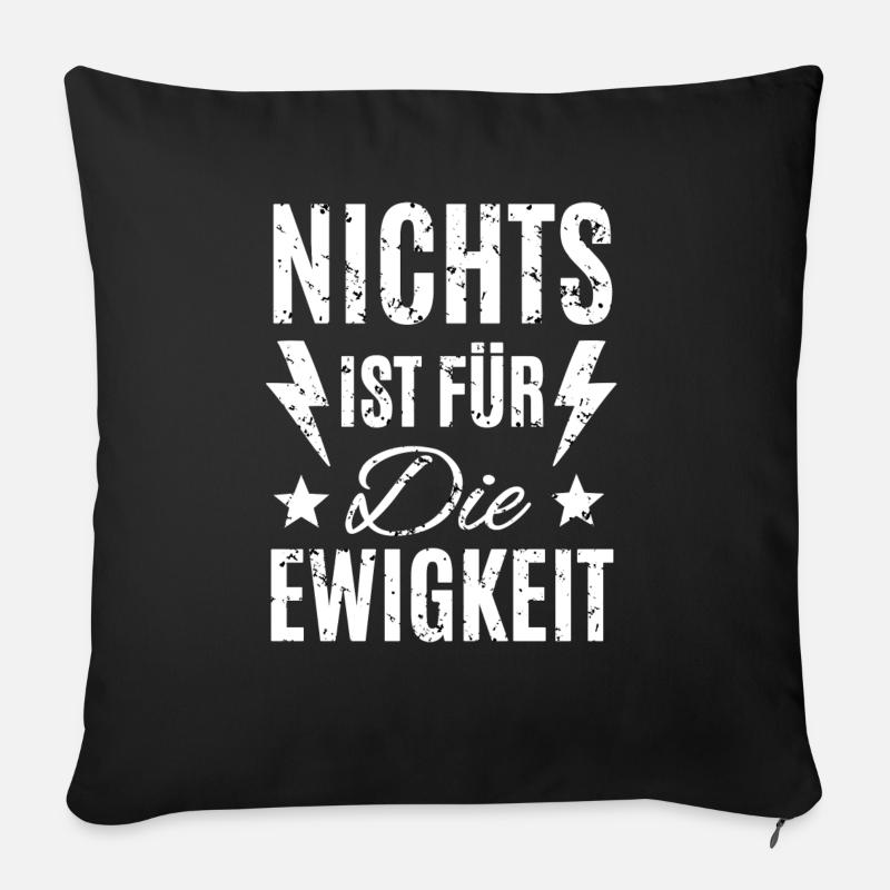 Rien n’est pour l’éternité - Coussin et housse de 45 x 45 cm - noir