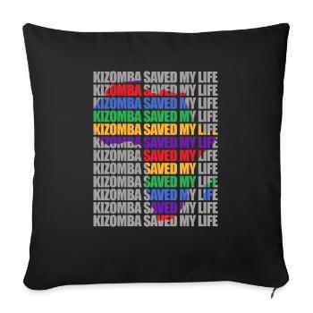 Kizomba saved my life - Coussin et housse de 45 x 45 cm - noir - Devant