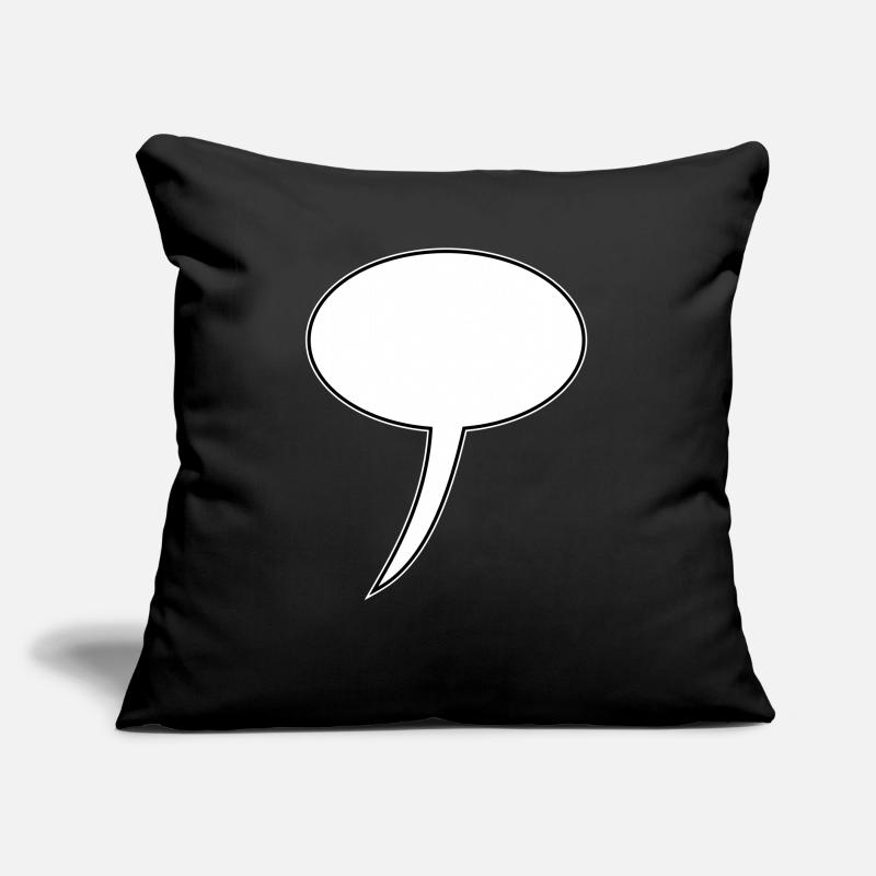 Conception de bulle de dialogue longue Coussin et housse de 45 x 45 cm