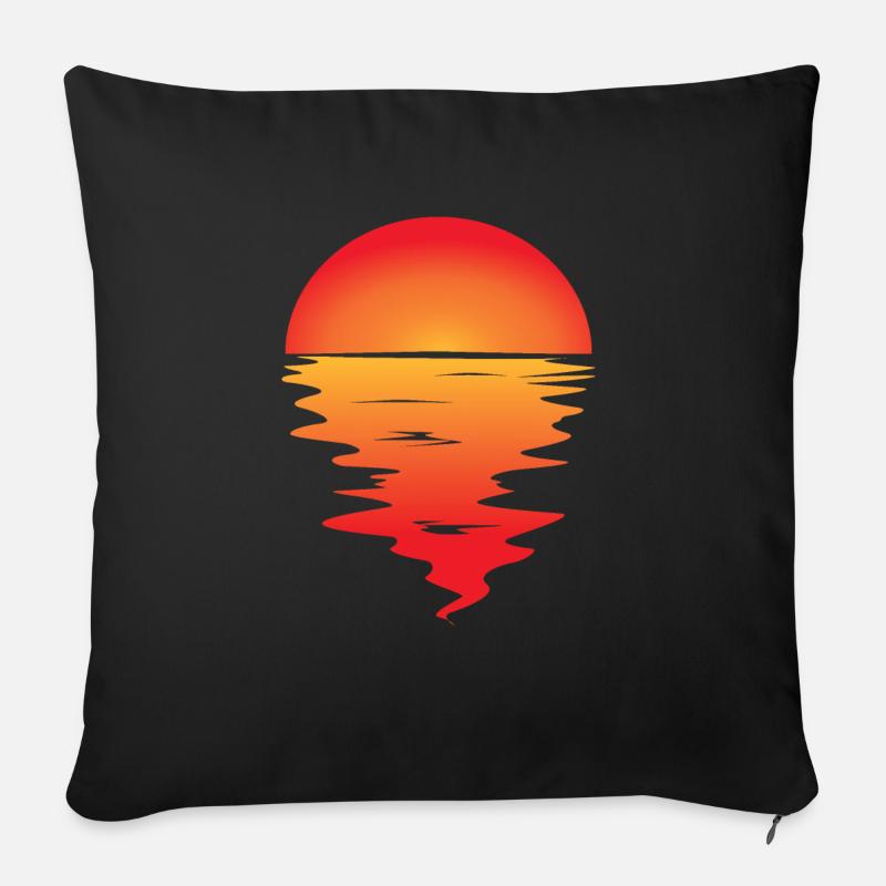 sunset - Sofa pillow with filling 45cm x 45cm - black