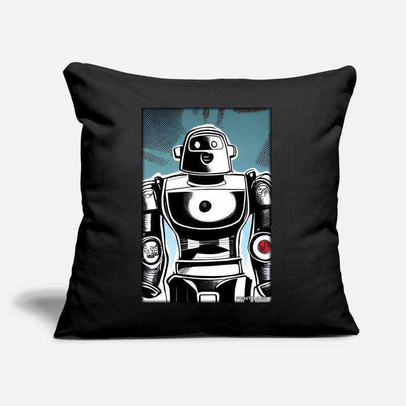 Robot Comic Future Cyborg Machine Technology Coussin et housse de 45 x 45 cm