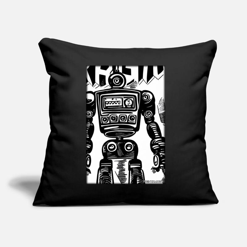 Robot Comic Future Cyborg Machine Technology Coussin et housse de 45 x 45 cm