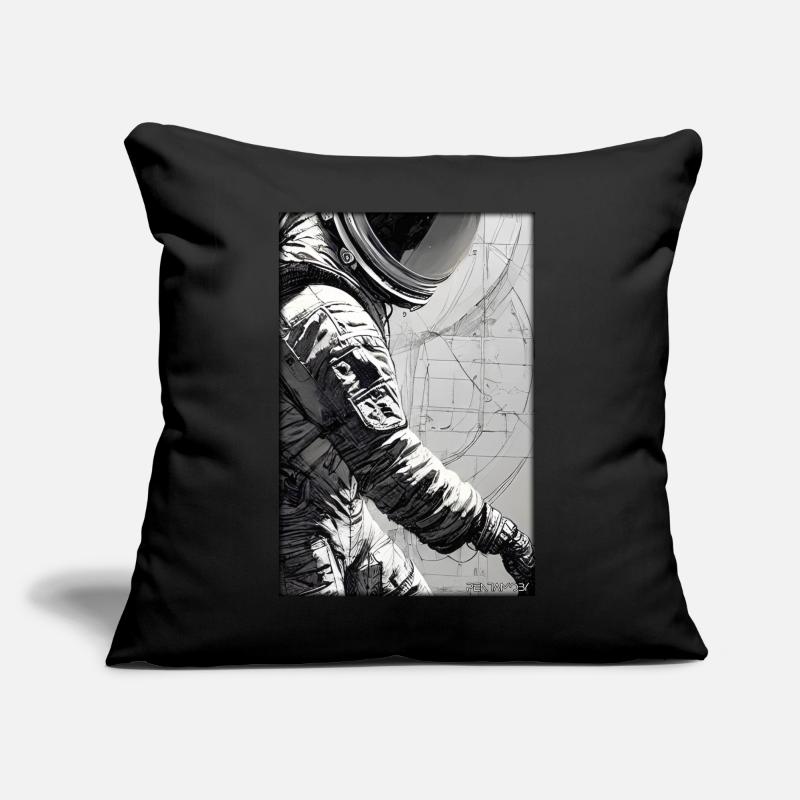Astronaut Zukunft Sci-Fi Technik Sofakissen mit Füllung 45 x 45 cm