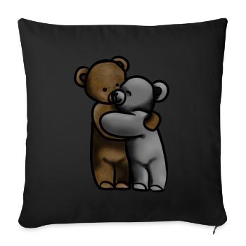 Amitié - Coussin et housse de 45 x 45 cm - noir - Devant