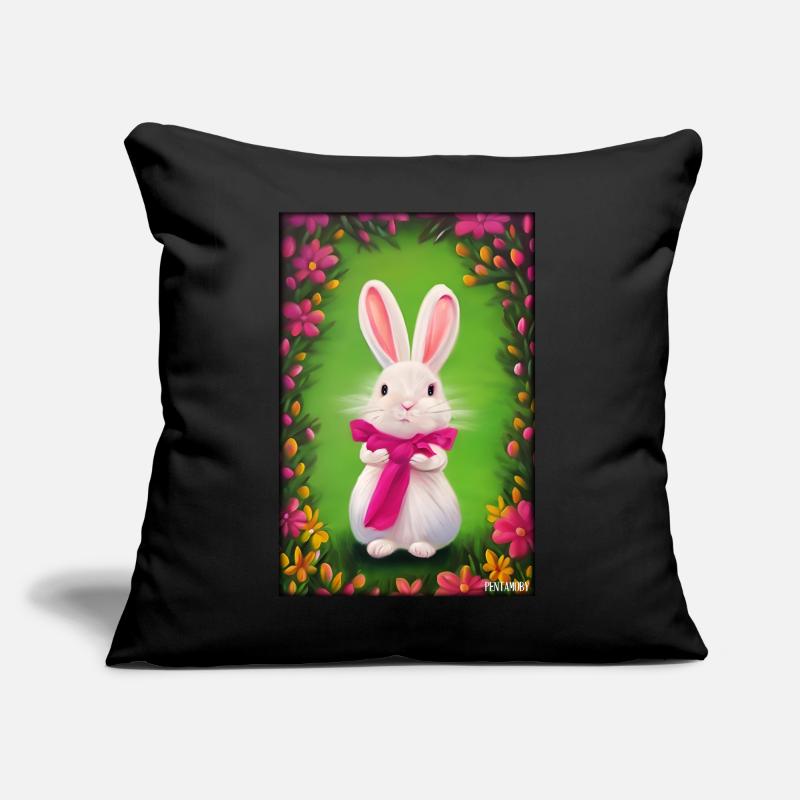 Rabbit Easter Easter Pet Easter Holiday Sofa pillow with filling 45cm x 45cm