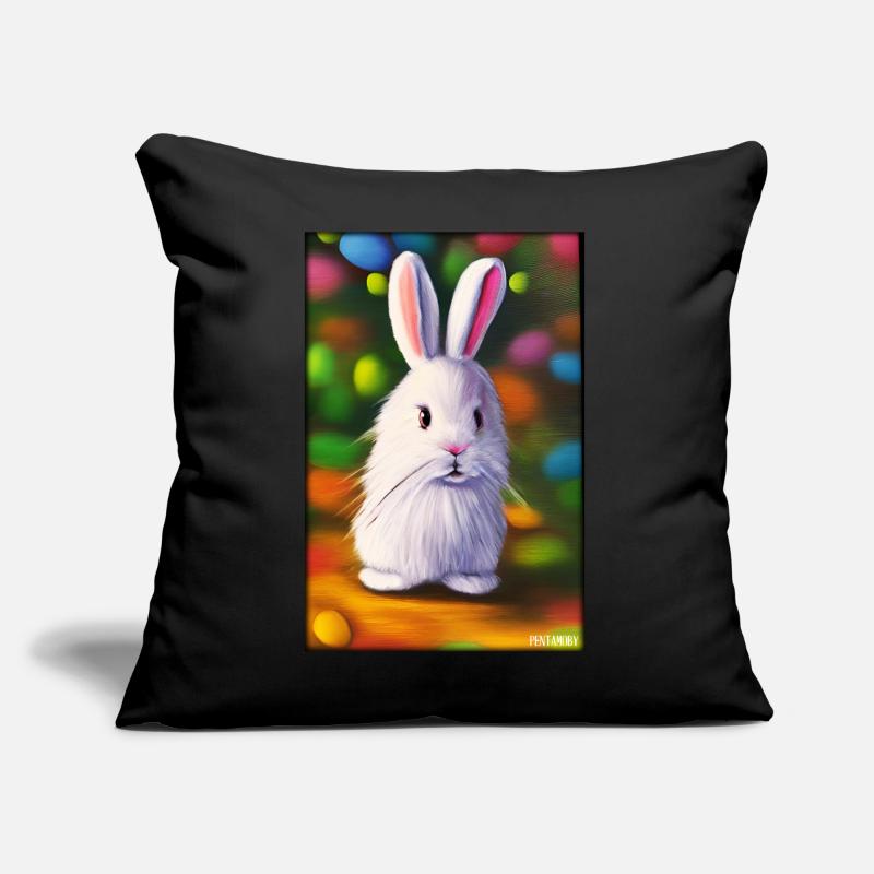 Rabbit Easter Easter Pet Easter Holiday Sofa pillow with filling 45cm x 45cm